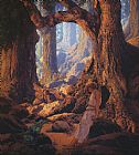Maxfield Parrish Famous Paintings - The Enchanted Prince